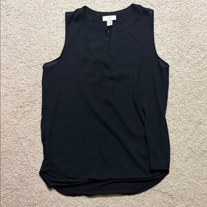 LOFT Black Sleeveless Blouse PM